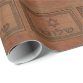 Carved Wood Shalom Geschenkpapier (Rolleneckpunkt)