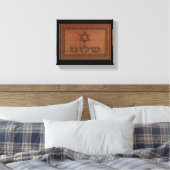 Carved Wood Shalom Leinwanddruck (Insitu (Schlafzimmer))