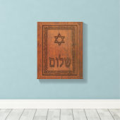Carved Wood Shalom Leinwanddruck (Insitu (Holzboden))