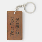 Carved Wood Shalom Schlüsselanhänger (Rückseite)