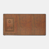 Carved Wood Shalom Schreibtischunterlage (Vorderseite)