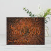 Carved Wood Shema Yisrael Einladung (Stehend Vorderseite)