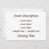 Carved Wood Shema Yisrael Einladung (Rückseite)