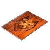 Carved Wood Wolf Notizblock (Linke Seite)