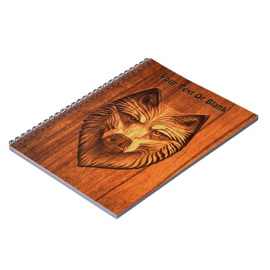 Carved Wood Wolf Notizblock (Linke Seite)