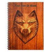 Carved Wood Wolf Notizblock (Vorderseite)