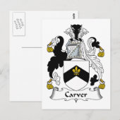 Carver-Familienwappen Postkarte (Vorne/Hinten)