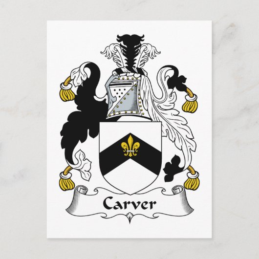 Carver-Familienwappen Postkarte (Vorderseite)