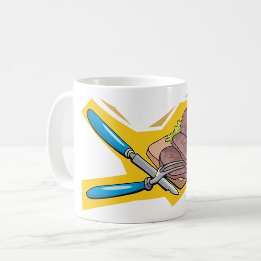 Carving Meat Kaffeetasse (Vorderseite Links)