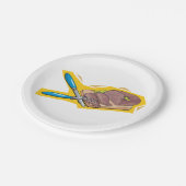 Carving Meat Pappteller (Schrägansicht)