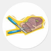 Carving Meat Runder Aufkleber (Vorderseite)