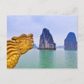 Carving of Dragon, auf Bootsbug, mit Postkarte (Vorderseite)