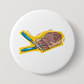Carving Roast Beef with Fork and Knife Button (Vorderseite)