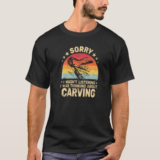 Carving Woodworker woodworking retro Wood Carving T-Shirt (Vorderseite)