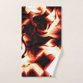 Carvingfeuer auf dunkelrotem Hintergrund Badhandtuch Set (Handtuch)