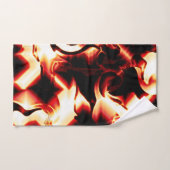 Carvingfeuer auf dunkelrotem Hintergrund Badhandtuch Set (Handtuch)