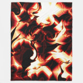 Carvingfeuer auf dunkelrotem Hintergrund Fleecedecke (Vorderseite)
