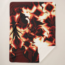 Carvingfeuer auf dunkelrotem Hintergrund