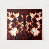 Carvingfeuer auf dunkelrotem Hintergrund Wandteppich (Vorderseite (Horizontal))