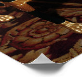 Carvingsessel mit Golddetails Poster (Ecke)