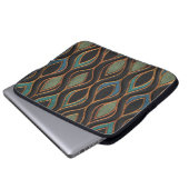Carvingwellen: Bronze-Kupfer-Textur Laptopschutzhülle (Vorne Knopf)