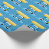 Carwash-Cartoon Geschenkpapier (Ecke)