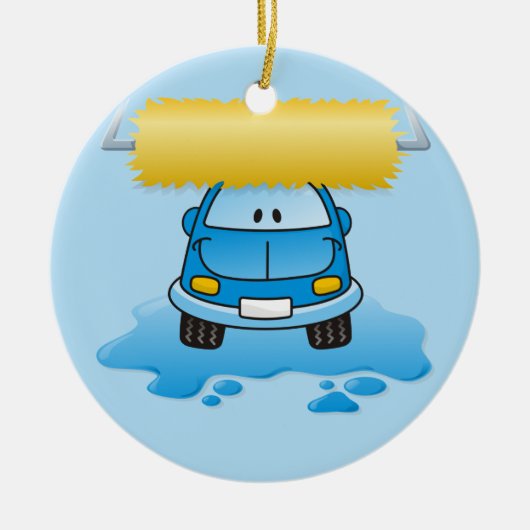 Carwash-Cartoon Keramikornament (Vorne)