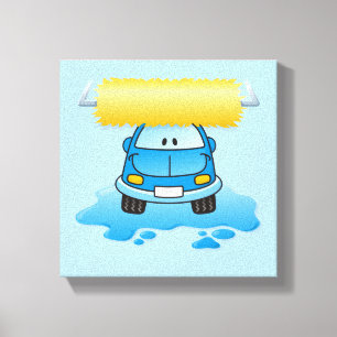 Carwash-Cartoon Leinwanddruck