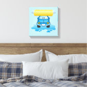Carwash-Cartoon Leinwanddruck (Insitu (Schlafzimmer))