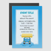 Carwash-Cartoon Magnetkarte (Vorne/Hinten)