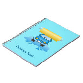 Carwash-Cartoon-Notebook Notizblock (Linke Seite)