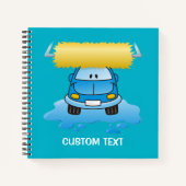 Carwash-Cartoon Notizblock (Vorderseite)