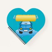 Carwash-Cartoon Notizbuch (Vorderseite)