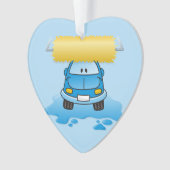 Carwash-Cartoon Ornament (Vorderseite)