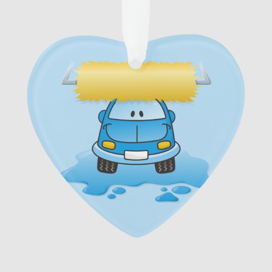 Carwash-Cartoon Ornament (Vorderseite)