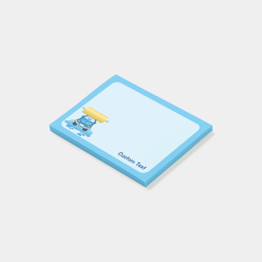 Carwash-Cartoon Post-it Klebezettel (angewinkelt)
