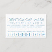 CARWASH customer loyalty punch card Treuekarte (Rückseite)