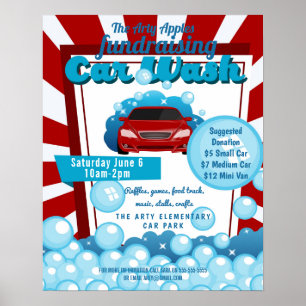 Carwash Fundraiser School PTO PTA Wohltätigkeit Pl Poster