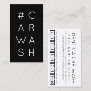 #CARWASH Hashtag Loyalitätskarte Treuekarte