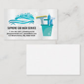 Carwash-Logo | Wassertropfen | Reinigungsmittel Visitenkarte (Vorne/Hinten)
