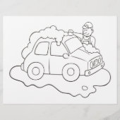 Carwash Man Coloring-Buchseite (Vorderseite)