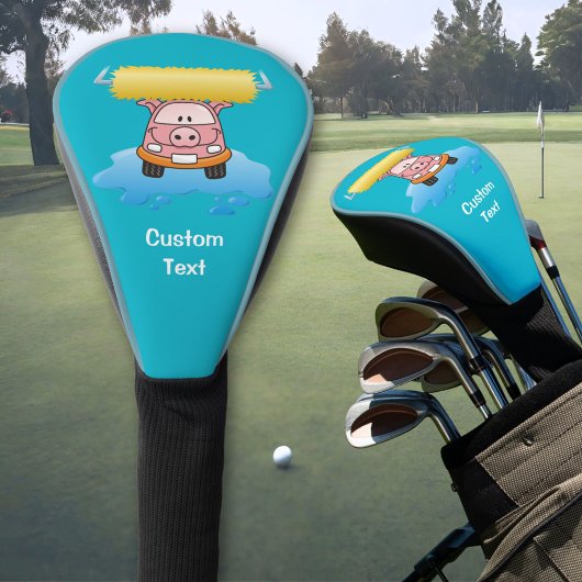 Carwash Pig Cartoon Golf Headcover