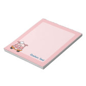 Carwash Pig Cartoons Notepad Notizblock (Rotiert)