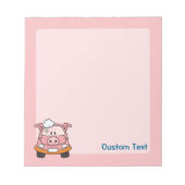 Carwash Pig Cartoons Notepad Notizblock (Vorderseite)