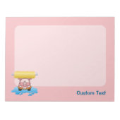 Carwash Pig Cartoons Notepad Notizblock (Vorderseite)