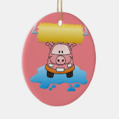 Carwash Pig Keramik Ornament (Rechts)