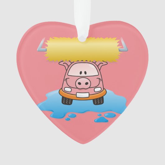 Carwash Pig Ornament (Vorderseite)