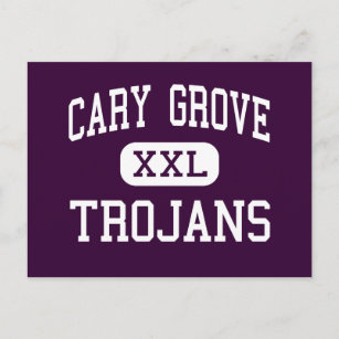 Cary Grove - Trojans - High School - Cary Illinois Postkarte