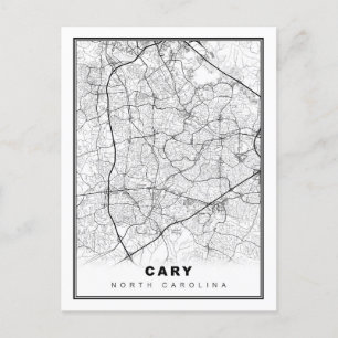 Cary Map Postkarte