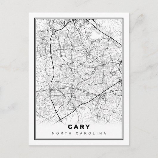 Cary Map Postkarte (Vorderseite)